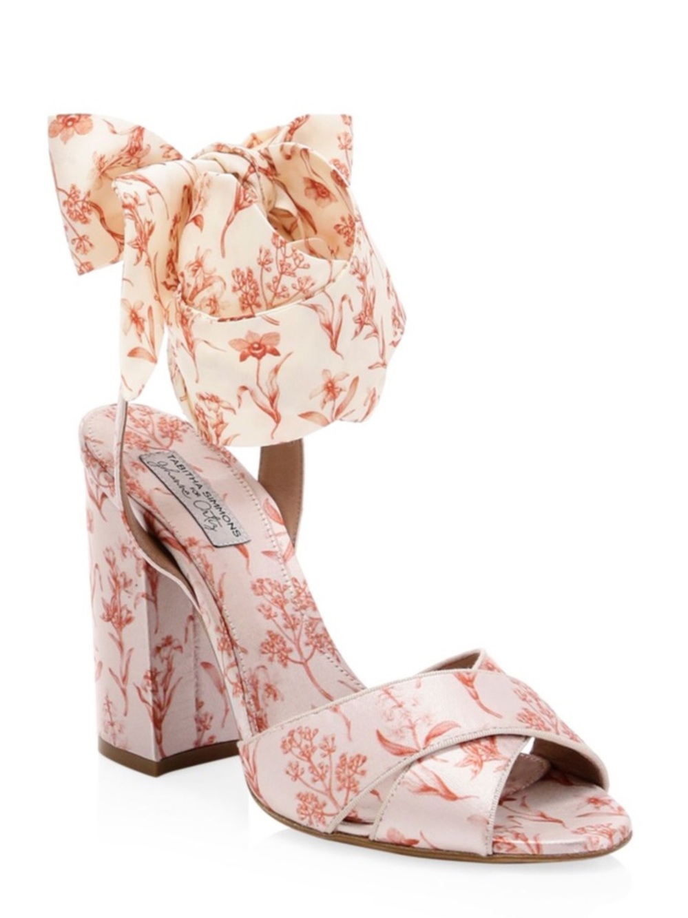 Tabitha Simmons x Johanna Ortiz Connie Wrap Satin Tie Heel Sandals Size 9/ 39